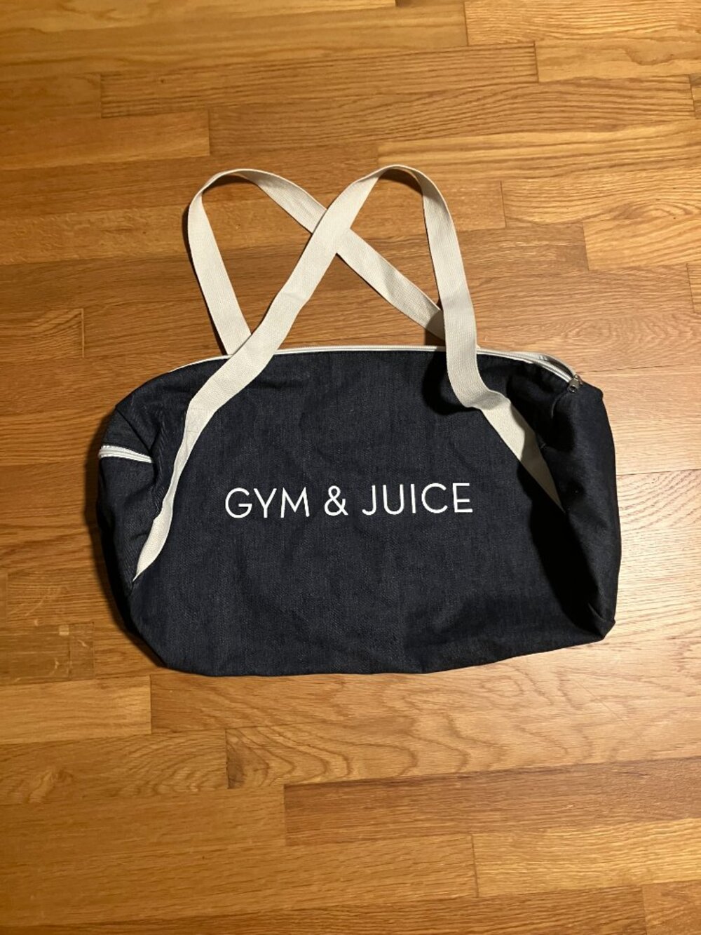 Denim Gym and Juice Bag